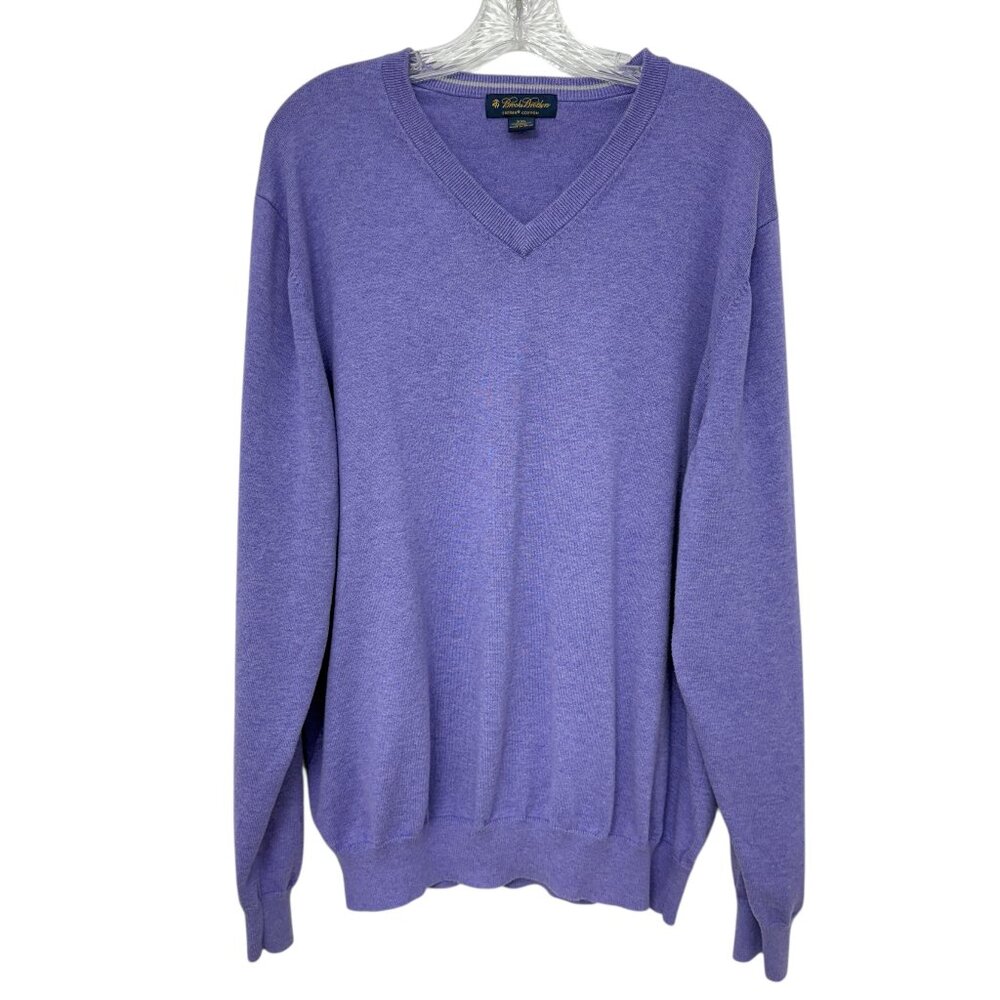 Brooks Brothers Supima Cotton V Neck Pullover Men's Sweater Size XXL